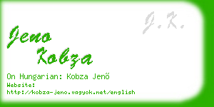 jeno kobza business card